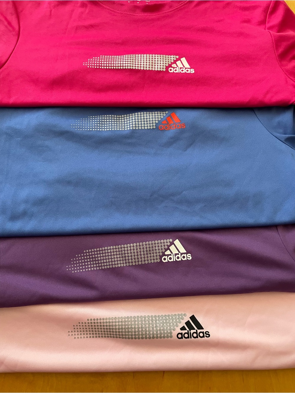 Bundle of 4 adidas Women’s Running Athletic Performance T Shirts Medium. New!
